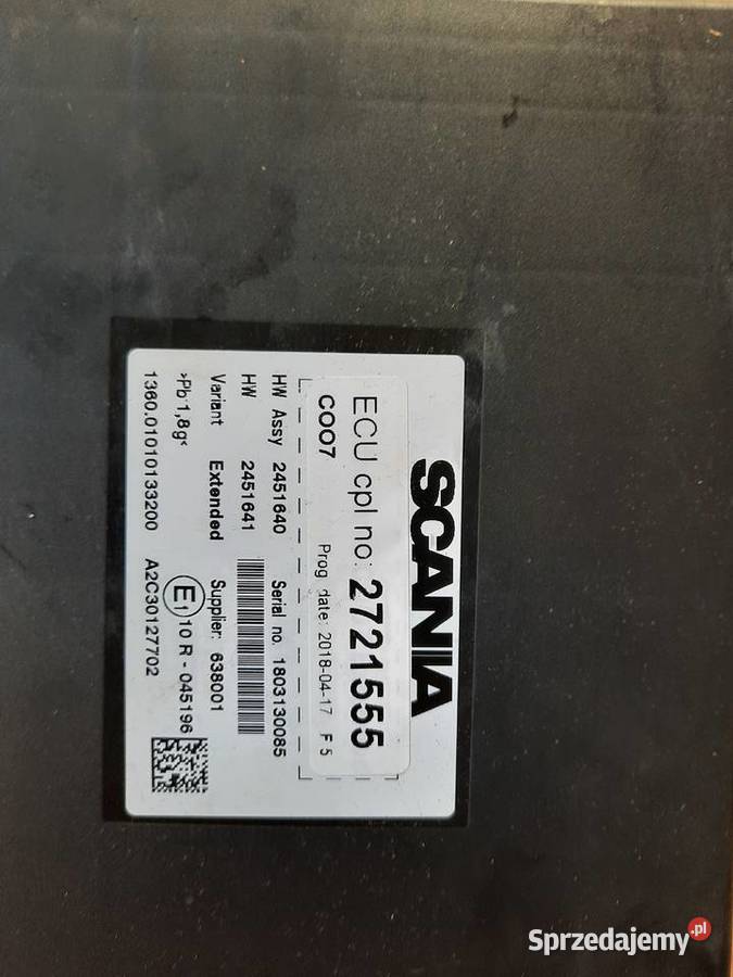 Kaseta Sterownik ECU SCANIA 2721555 Staszów sprzedam