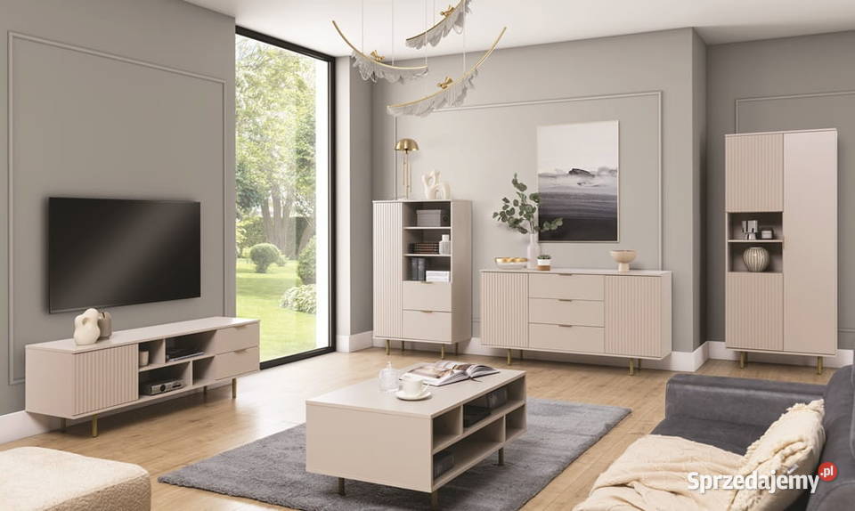 Szafka pod telewizor 150x52x41 czarna Wieruszów sprzedam