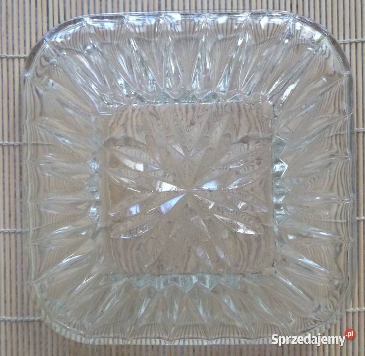 Szklana kwadratowa salaterka Warszawa