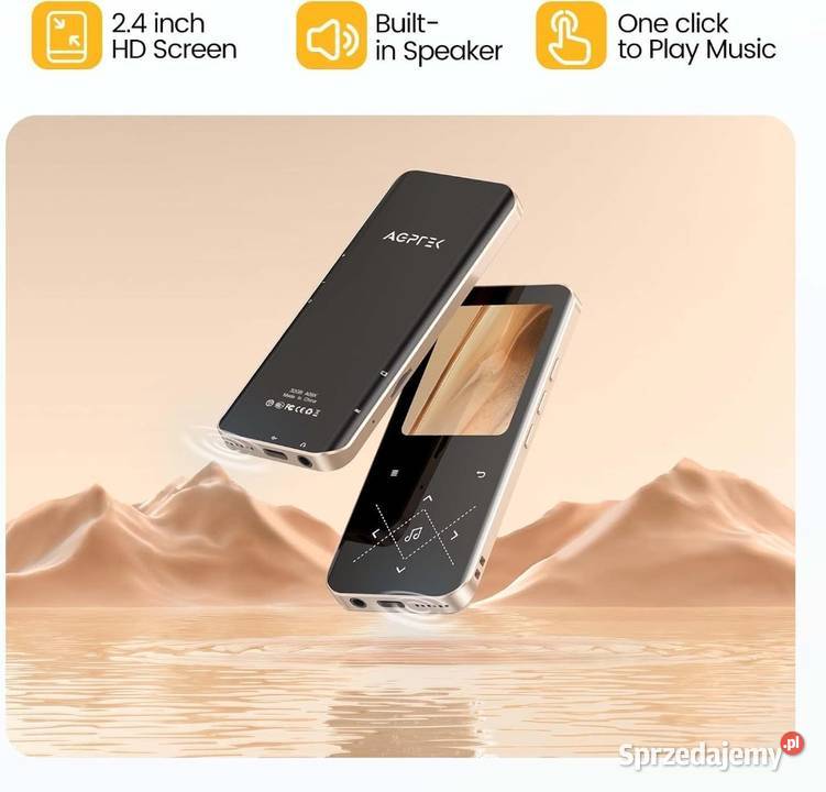 AGPTEK Odtwarzacz MP3 Bluetooth 53 32 GB HiFi Radom
