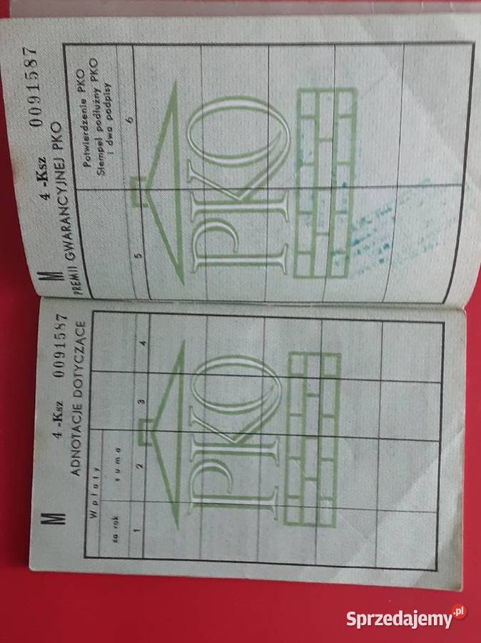 KSIĄŻECZKA MIESZKANIOWA PKO 1977 Szczecinek