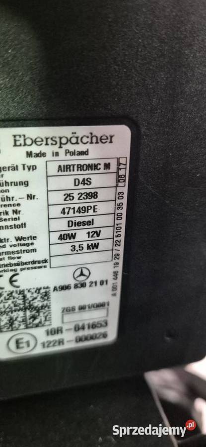 Webasto Ogrzewanie Eberspacher airtronic d4s 12v Poznań