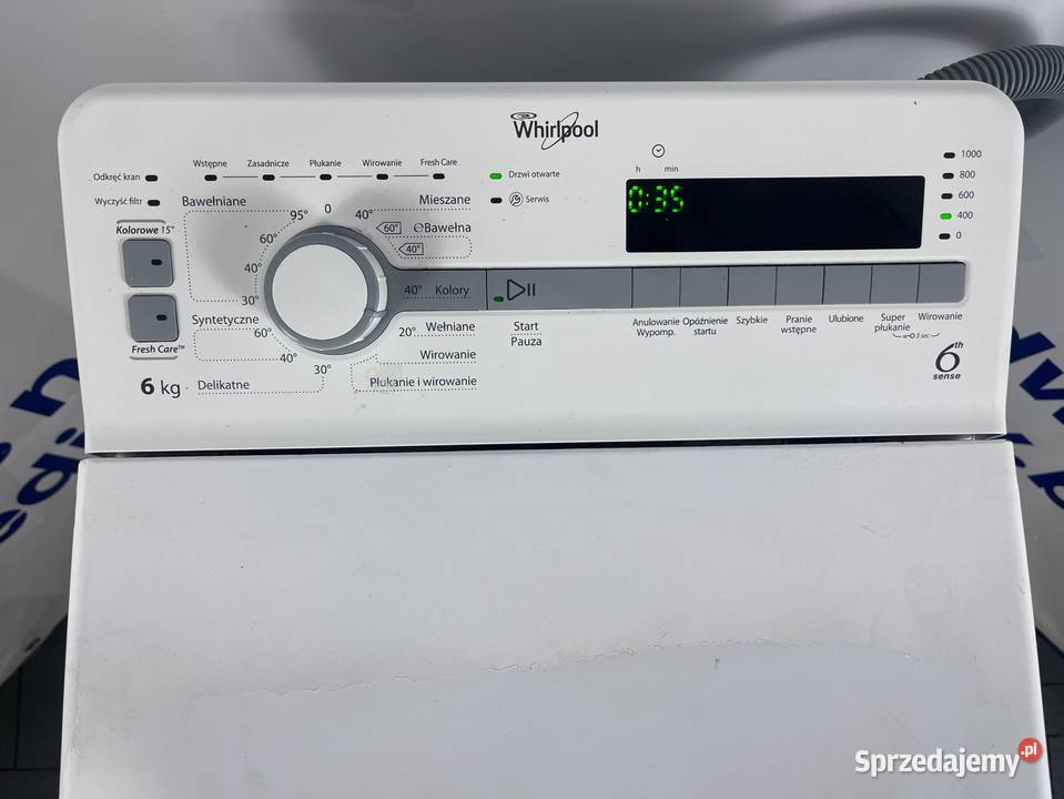 Pralka Whirlpool góry Ładowana 6 1000 ob A