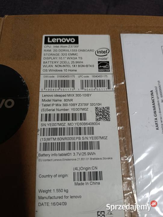 laptop tablet Lenovo Ideapad MIIX 300 Poznań