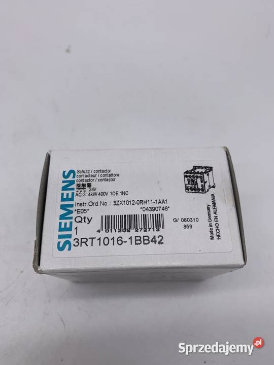 Siemens 3RT10161BB42 Stycznik Warszawa