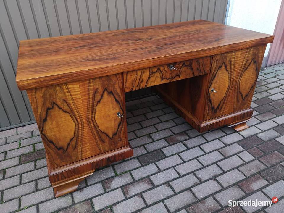 Biurko ARTDECO Orzech Zgrabne Stare Antyk Swarzędz