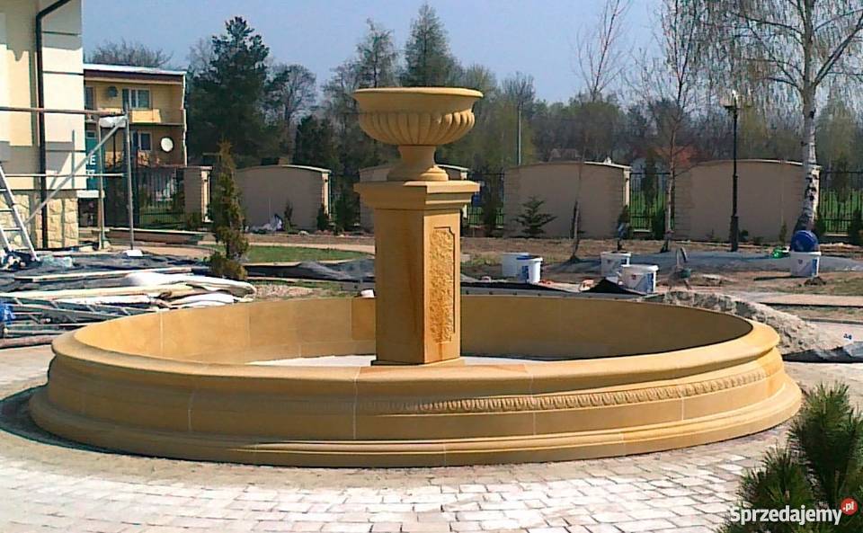 Stylowa fontanna ogrodowa z piaskowca naturalny Kamienna Góra sprzedam