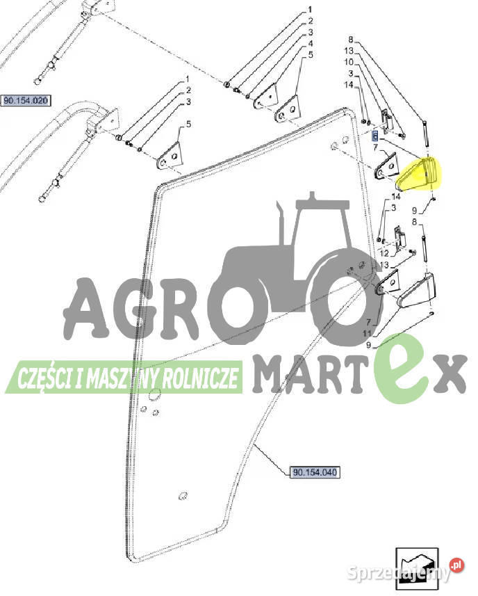 84330148 ZAWIAS GÓRNY RH TD CNH
