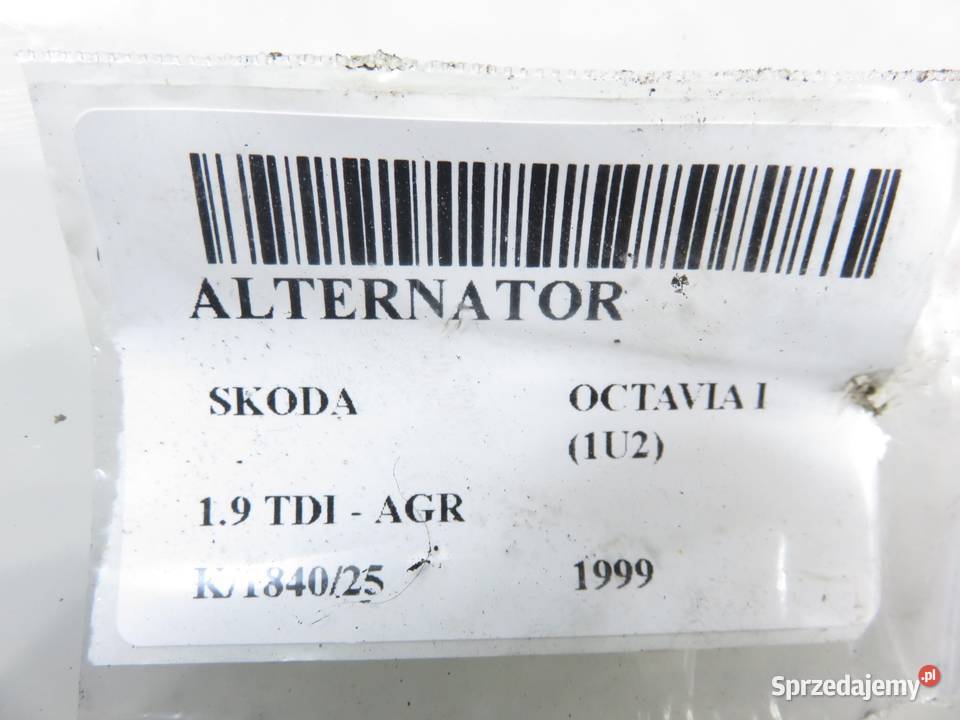 ALTERNATOR SKODA OCTAVIA I 19 TDI 037903025C Układ elektryczny silnika sprzedam