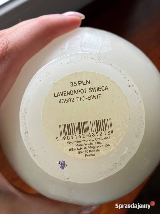 Nowa unikatowa świeca lawenda doniczka kwiatki podkarpackie Nisko