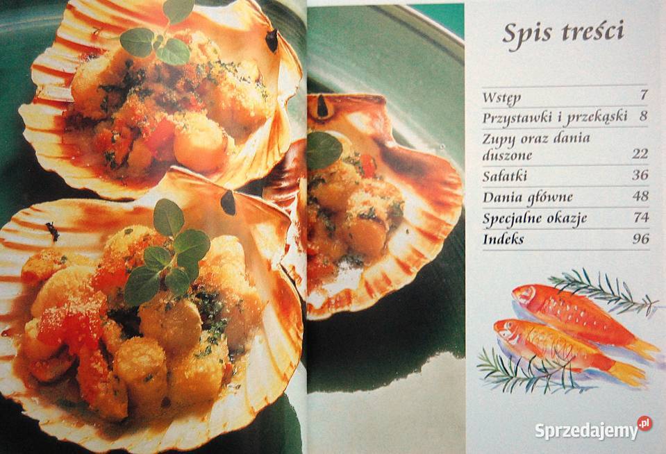 Ryby i owoce morza egzotyczne i pożywne dania