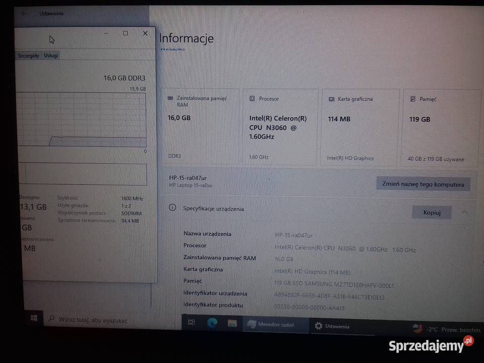 Micron DDR3 16GB PC3L12800S SODIMM 135V CL 11 Bydgoszcz
