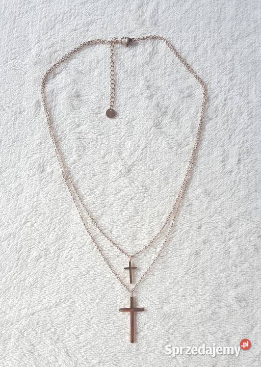 Nowy naszyjnik stal szlachetna różowe złoto Szczecin