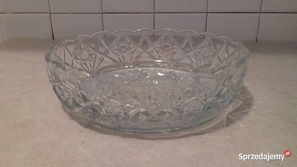 Owocarki szklane komplet Vintage do sprzedania przezroczysty