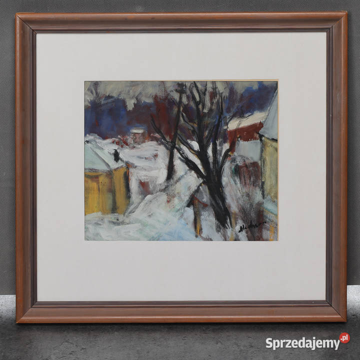 ARTexpert Obraz zimowy krajobraz gwarz zachodniopomorskie Dobrzany sprzedam
