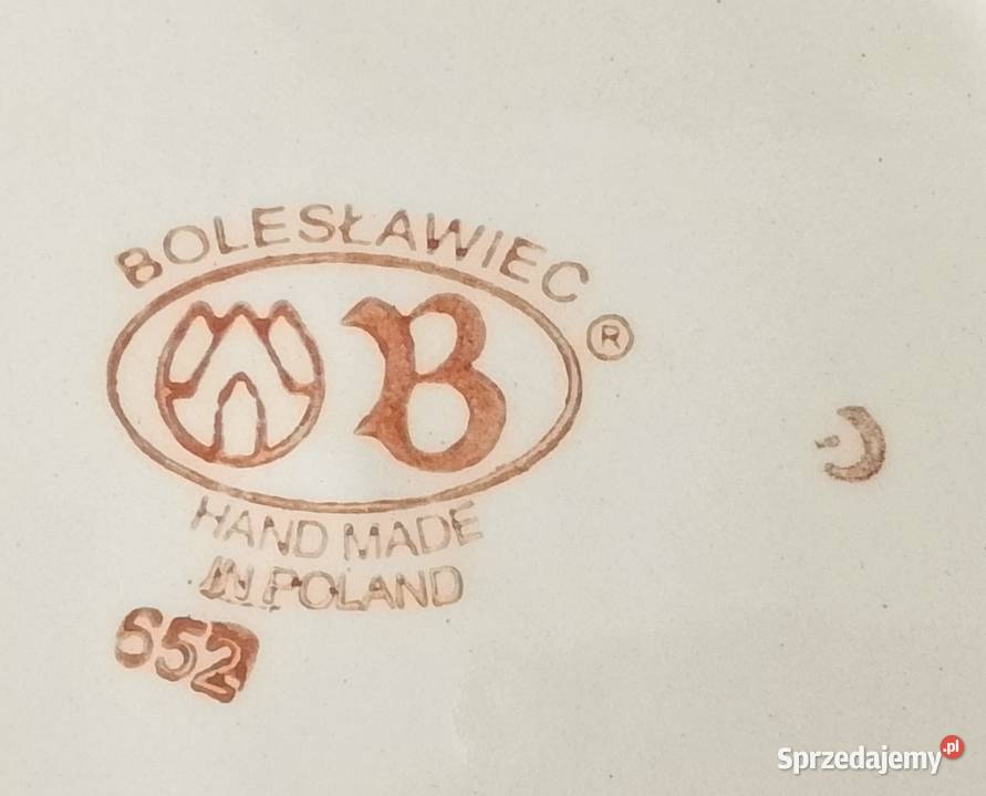 Talerz Bolesławiec 195 B Wolanin wzór 652 kobalt Katowice