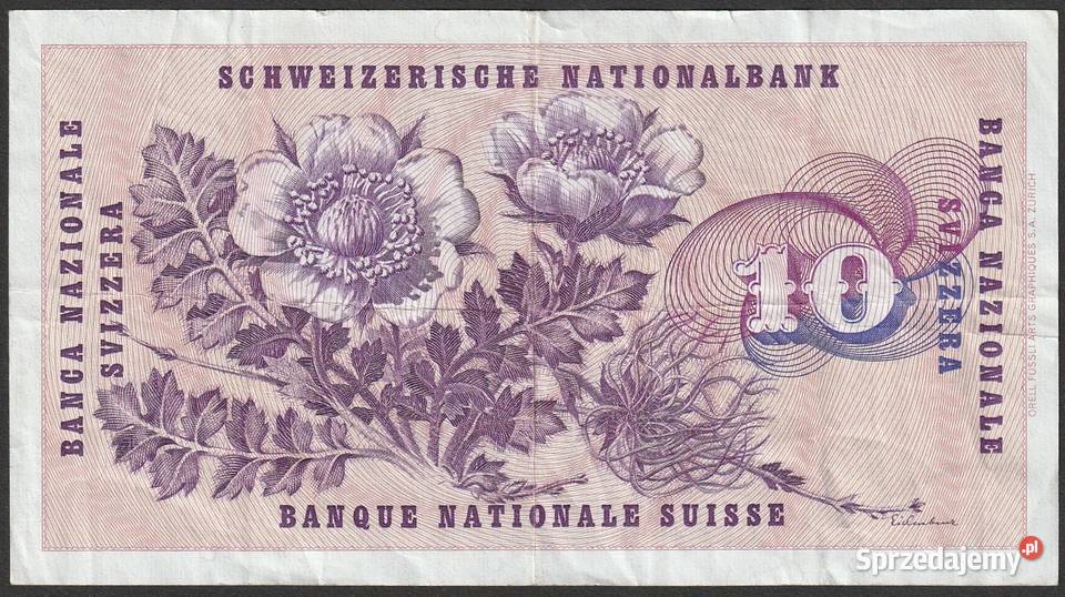 Szwajcaria 10 frank 1974 Łódź