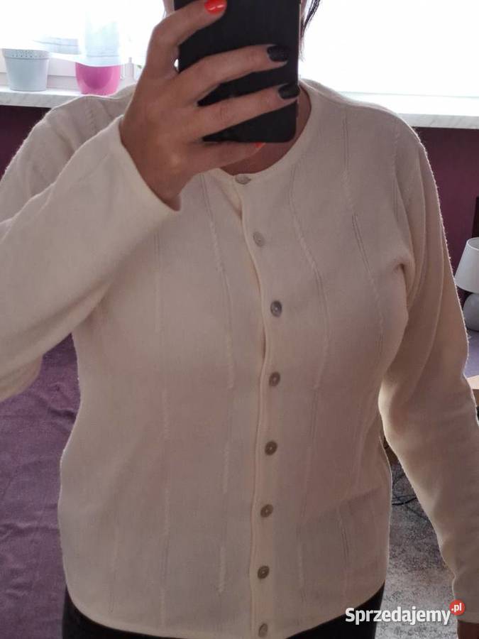 Sweter ecru zapinany Wrocław sprzedam