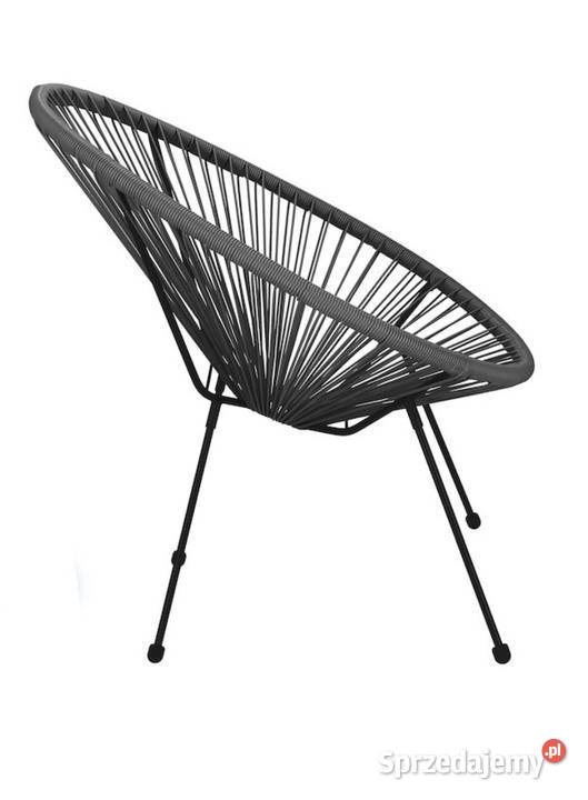 krzesło ogrodowe rattanowe czarne Warszawa