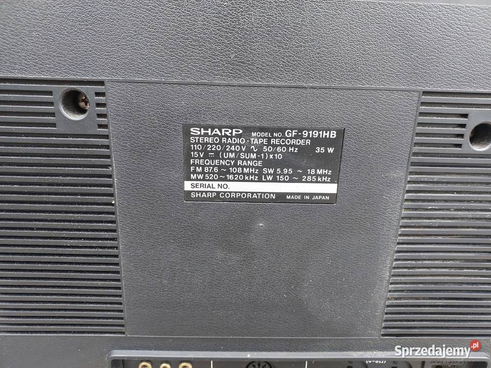 Stary radiomagnetofon boombox Sharp GF9191 HB pomorskie