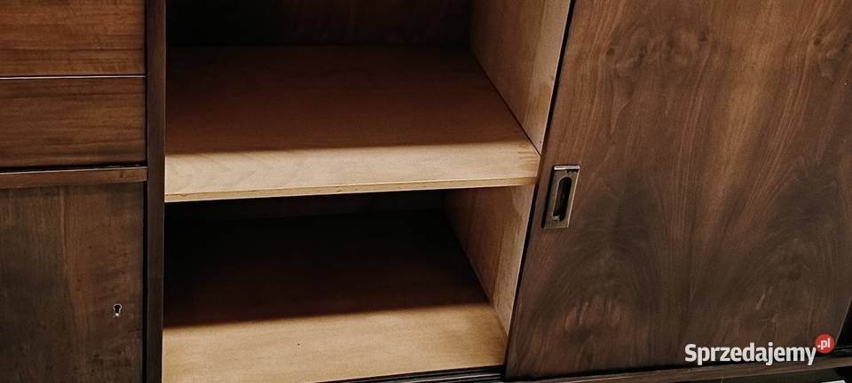 komoda sideboard vintage PRL design pod tv długa