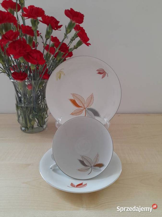 Porcelanowe trio śniadaniowe Weisswasser Bogatynia