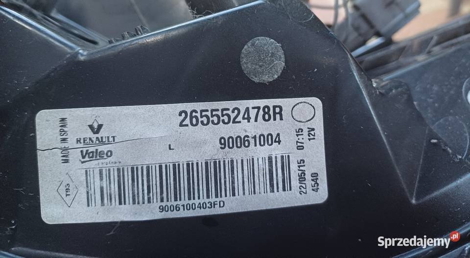 Lampa lewy tył Kadjar Lampy tylne śląskie