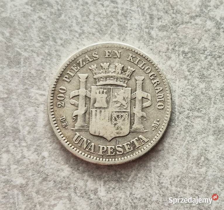 57 HISZPANIA 1 Peseta 1870 r Wola Kruszyńska