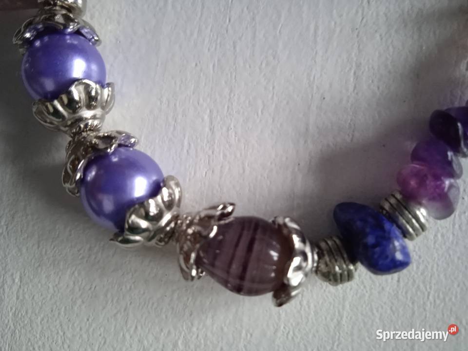 BRANSOLETKA Z KRYSZTAŁÓW OPALI I KORALIKÓW Piła