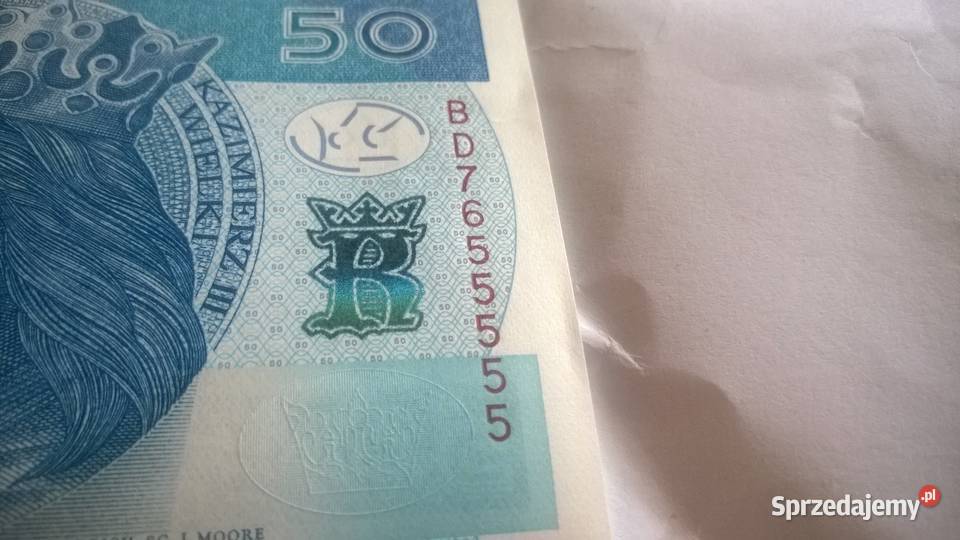 banknot kolekcjonerski BD 7655555