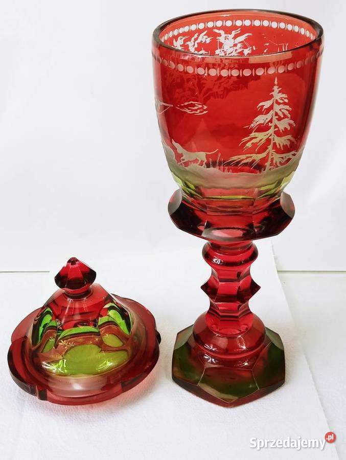 Kielich Kryształ Pokal Bohemia Rubin