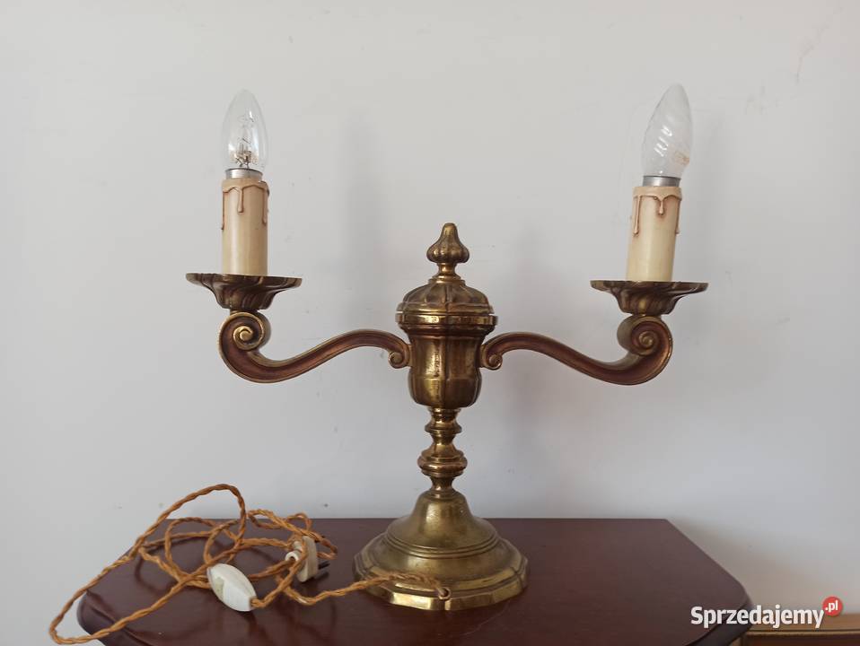 Stara Lampa KInkiet Ludwikowski mosiądz Francja Antyki Budzyń sprzedam
