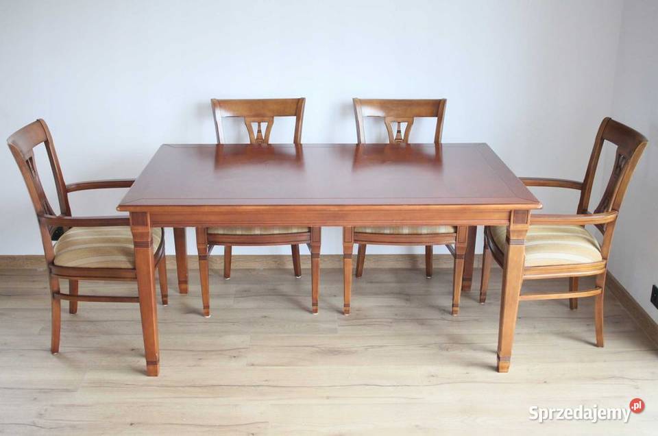 Klasyczny zestaw jadalniany stół rozkładany Biznes i Przemysł