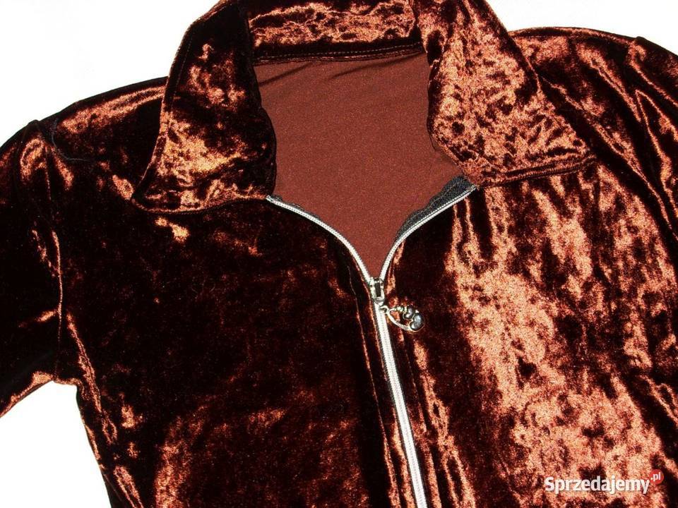 Bluza Welurowa Welur na Zamek 34 36 Rozmiar 36(S) Nowy Sącz