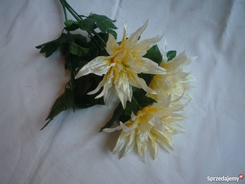 Chryzantema 3 Kremowy Sztuczny kwiat gałązka zachodniopomorskie Szczecin
