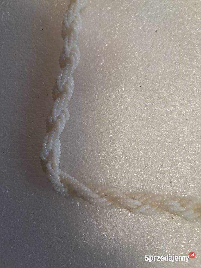 biały naszyjnik z prlu stan obwód 60 świętokrzyskie Sandomierz sprzedam