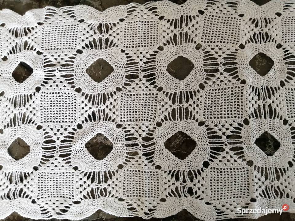 58 x 33 serwetka szydełkowa biała handmade Gdynia sprzedam