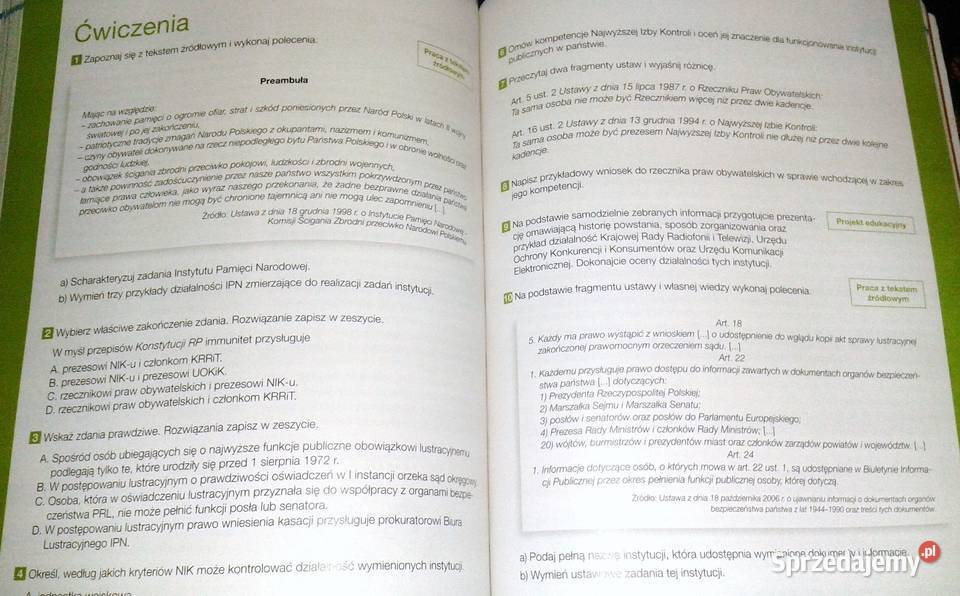 W centrum cz1 Podręcznik WOS A Janicki J Chełm sprzedam