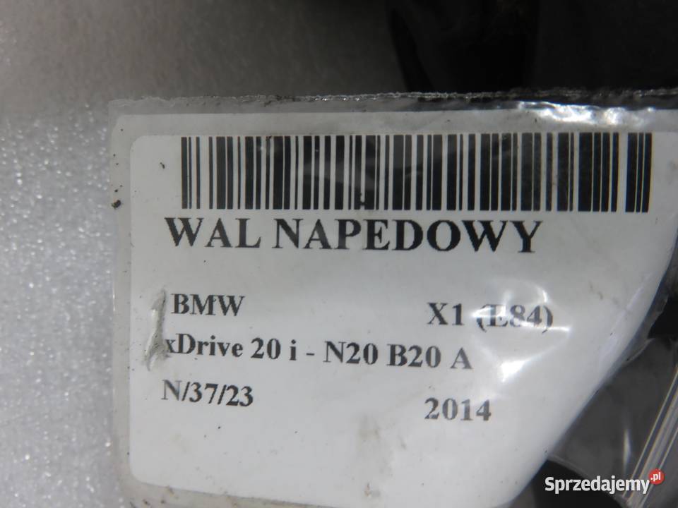 WAŁ NAPĘDOWY BMW X1 E84 xDrive 20 i 757348206 sprzedam