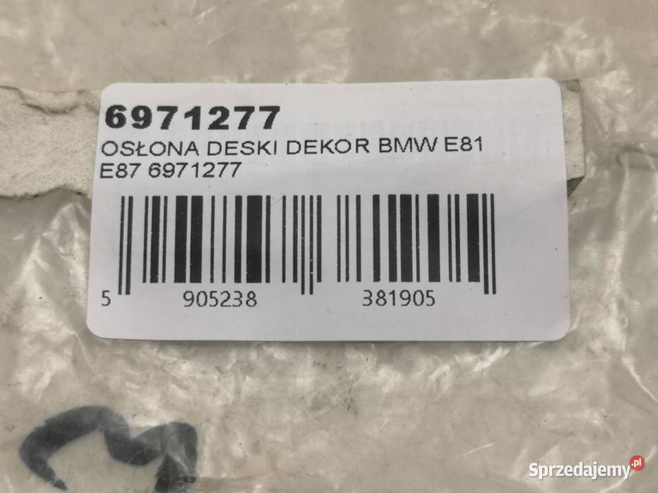 OSŁONA PANELU KLIMY BMW E81 E87 20072011 6971277 lubelskie sprzedam