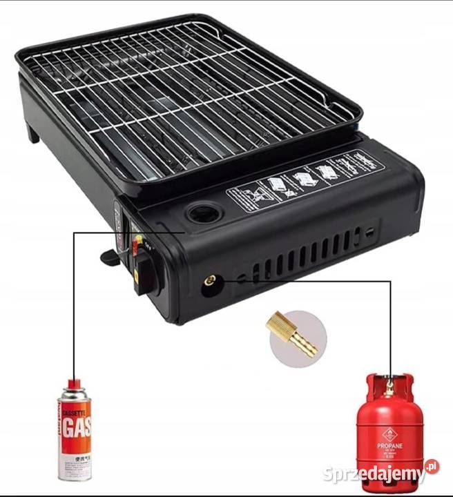 Grill gazowy turystyczny na kartusz przenośny