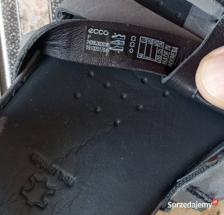 Ecco sandały rzymskie damskie na paski skórzane szary/srebrny Sędziszów Małopolski