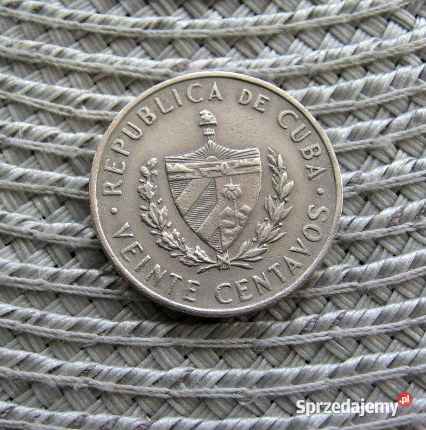Kuba 20 Centavos 1962r Numizmatyka wielkopolskie Kalisz