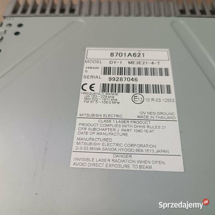 Radio odtwarzacz Mitsubishi wielkopolskie Kowalew