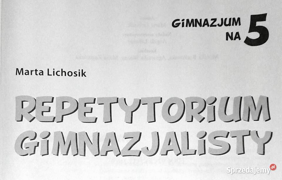 Repetytorium gimnazjalisty Matematyka Marta Chełm sprzedam