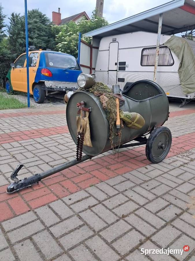 Przyczepka beczka samoróbkap Chodzież
