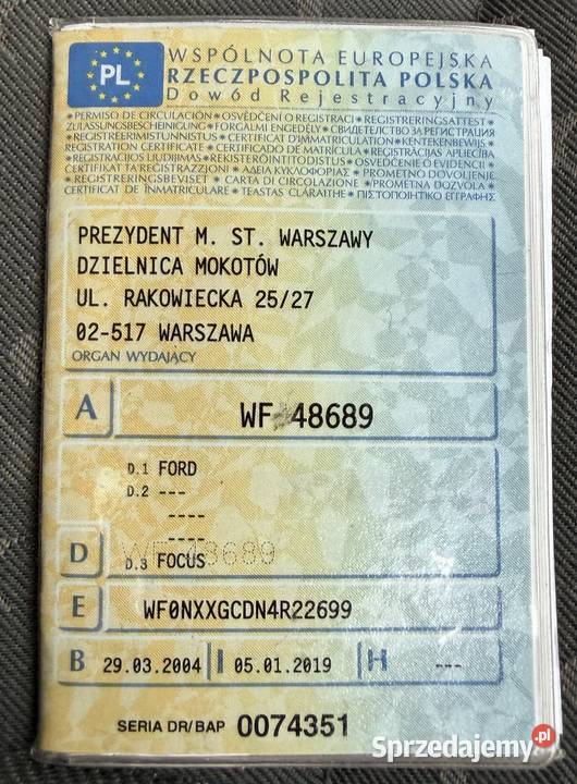 Ford Focus Kombi 16 Benzyna Salon Bezwypadek mazowieckie Wieliszew