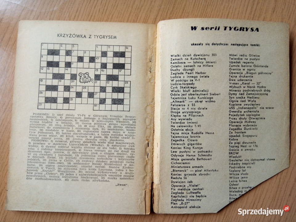 Zagadka Cicero Żółty czerwony tygrys 1962r Dąbrowa Górnicza