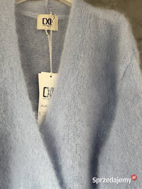 Kardigan CXL 81kid moher z balonowym rękawem