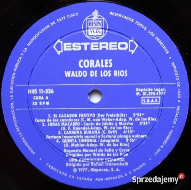 Waldo De Los Rios Corales LP Kętrzyn